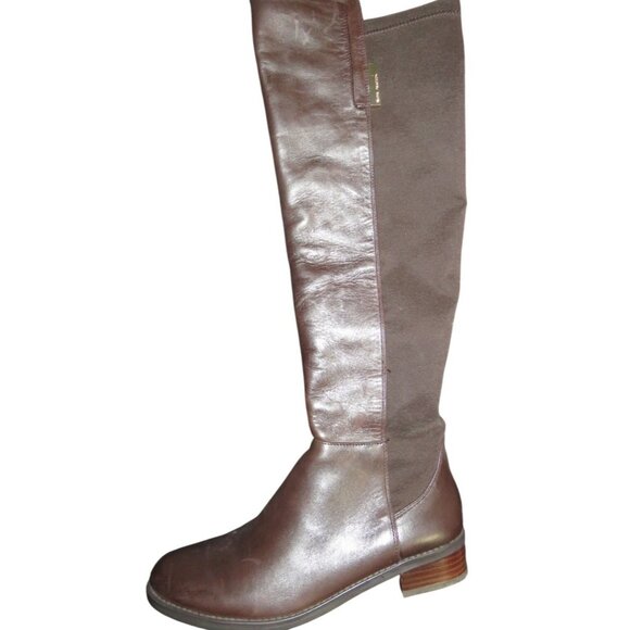 Vince Camuto Kellisi Mixed Italian Leather & Suede Knee High boots in Mocha sz 8 - Picture 6 of 13
